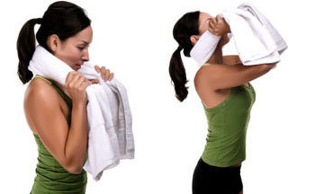 neck exercise with towel